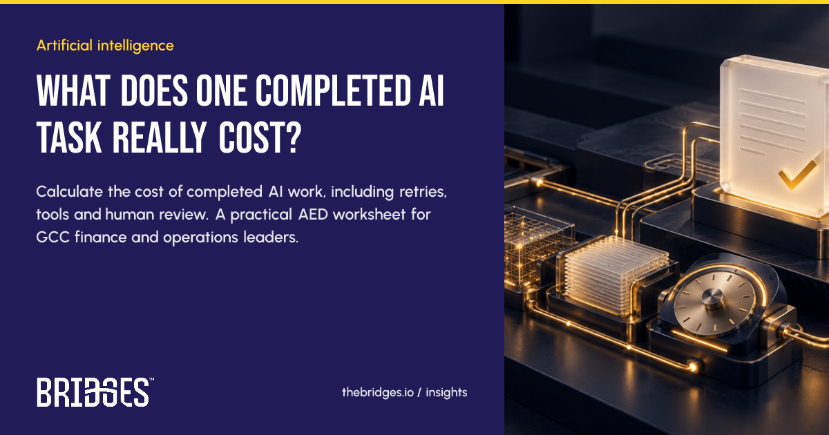 Bridges insight: What does one completed AI task really cost?